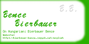 bence bierbauer business card